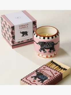 Adopo Elephant Ceramic Candle - Tobacco Vanilla
