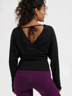 Ala Long Sleeve Yoga Top - Onyx Black