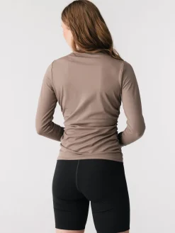 Alessia Gathered Long Sleeve Top - Falcon