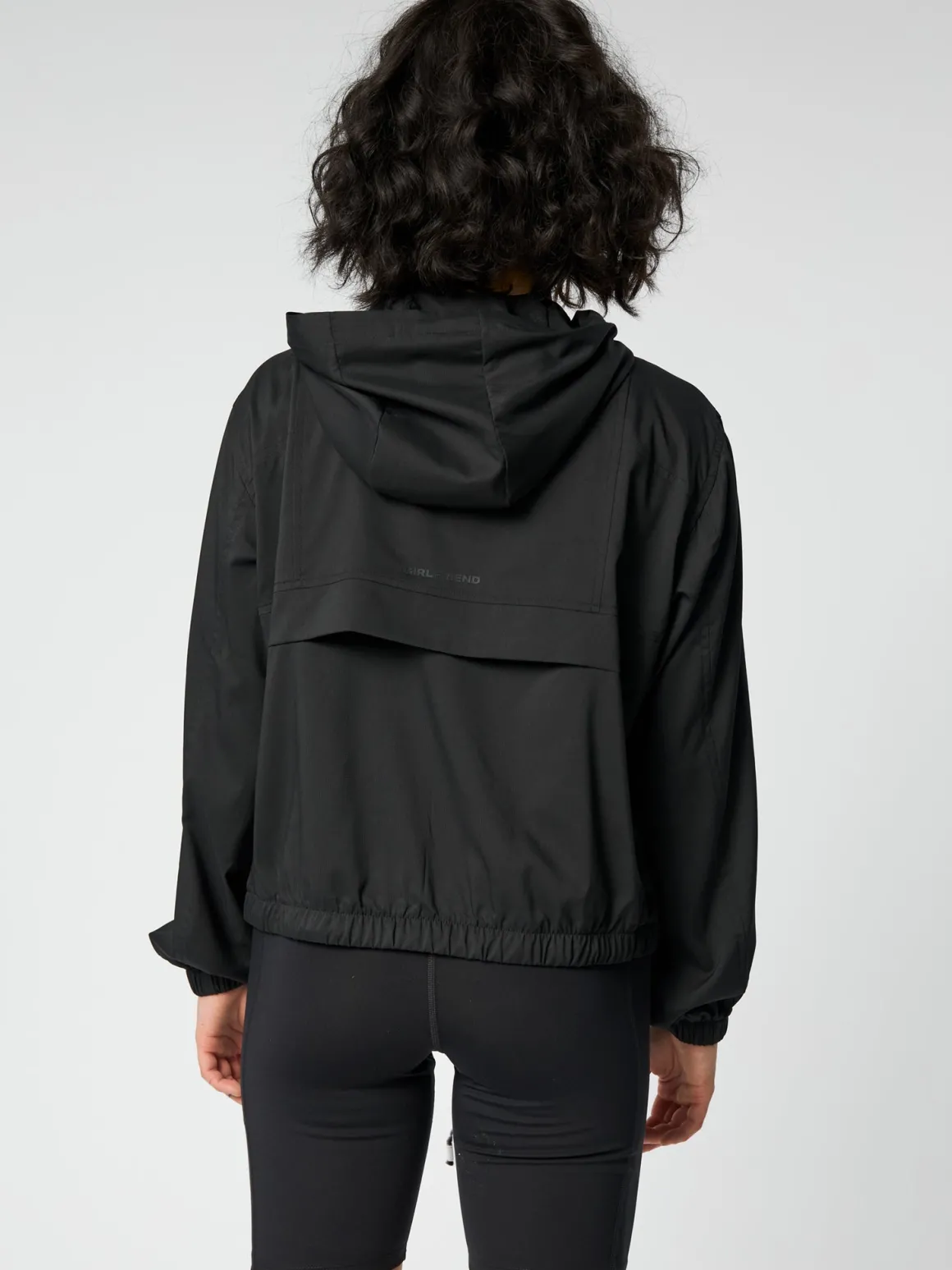 Allie Hooded Windbreaker - Black