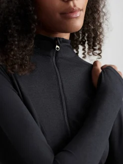 Always Warm Base Layer Half Zip - Black Marl
