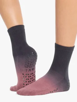 Aria Grip Socks - Wine Ombre