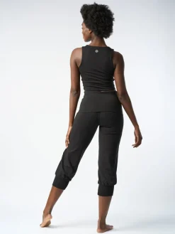 Aspire Cropped Harem Pants - Black