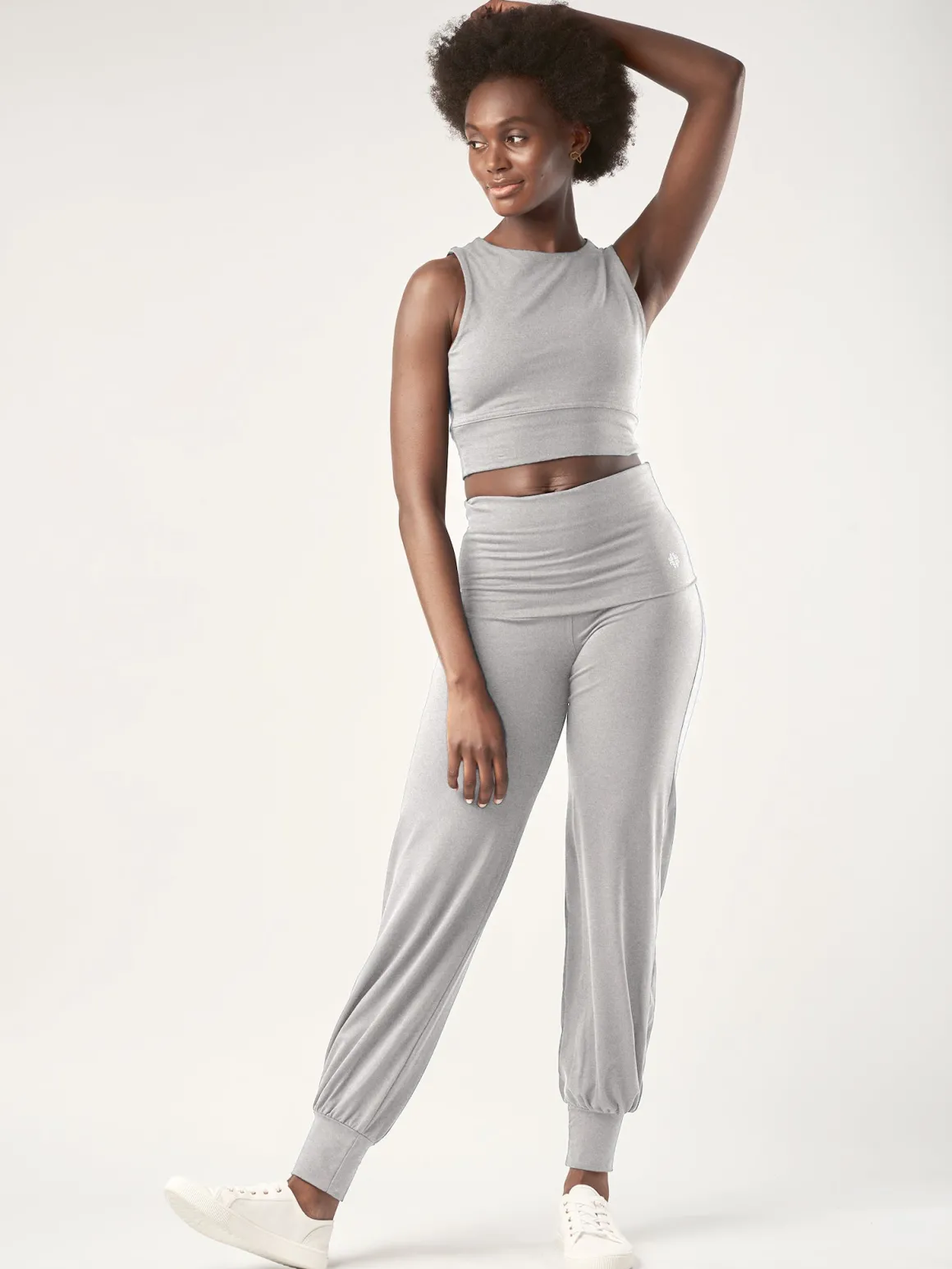 Aspire Harem Pants - Marl Grey