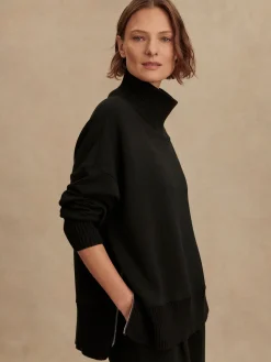 Barker High Neck Sweat - Black