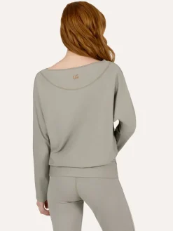 Budhi Long Sleeve Yoga Top - Smoky Quartz