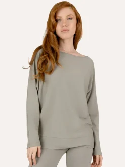 Budhi Long Sleeve Yoga Top - Smoky Quartz