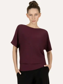 Budhi Short Sleeve Yoga Top - Fig