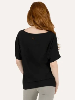 Budhi Short Sleeve Yoga Top - Onyx Black