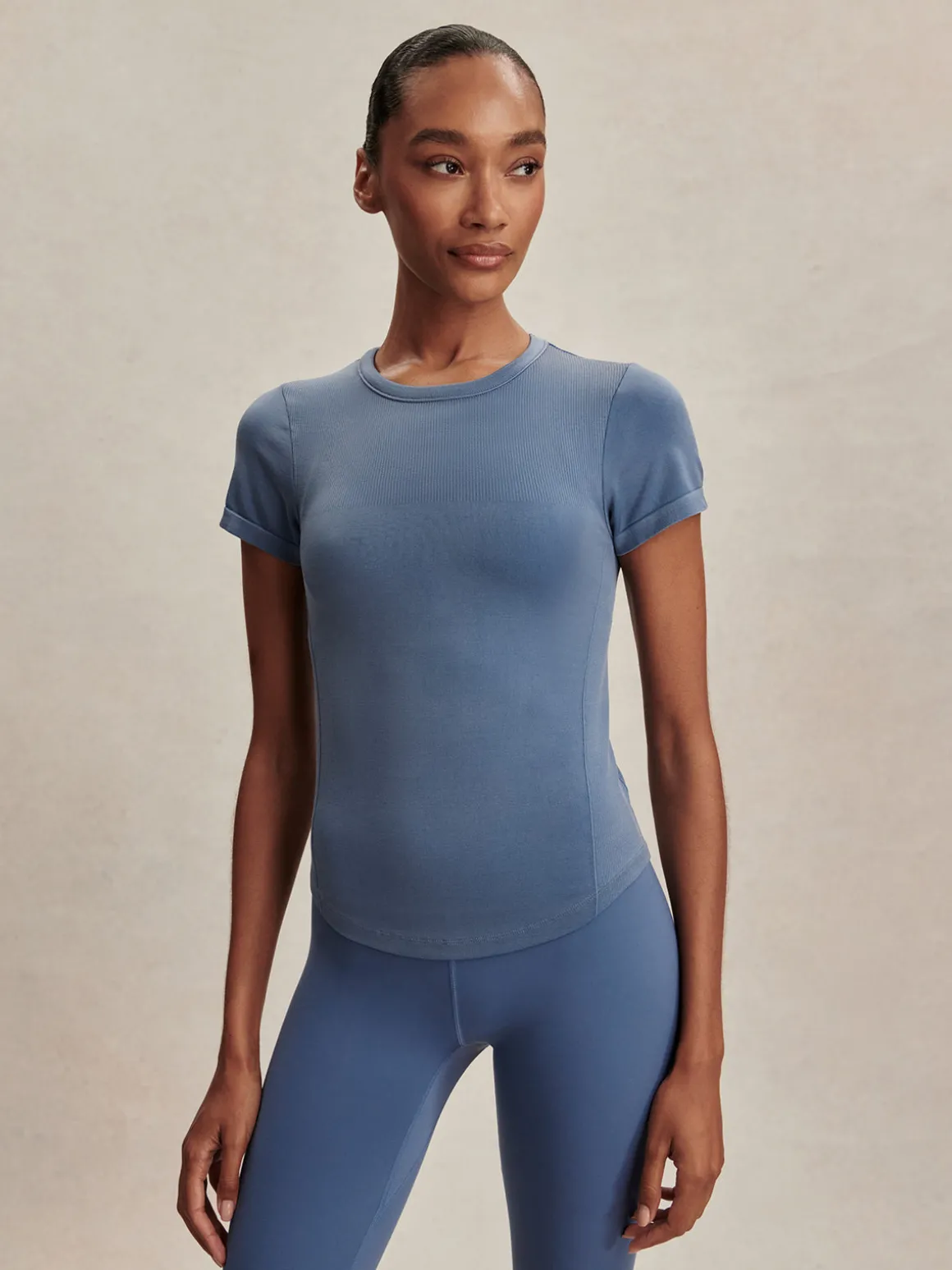 Casper Seamless Tee - Bijou Blue