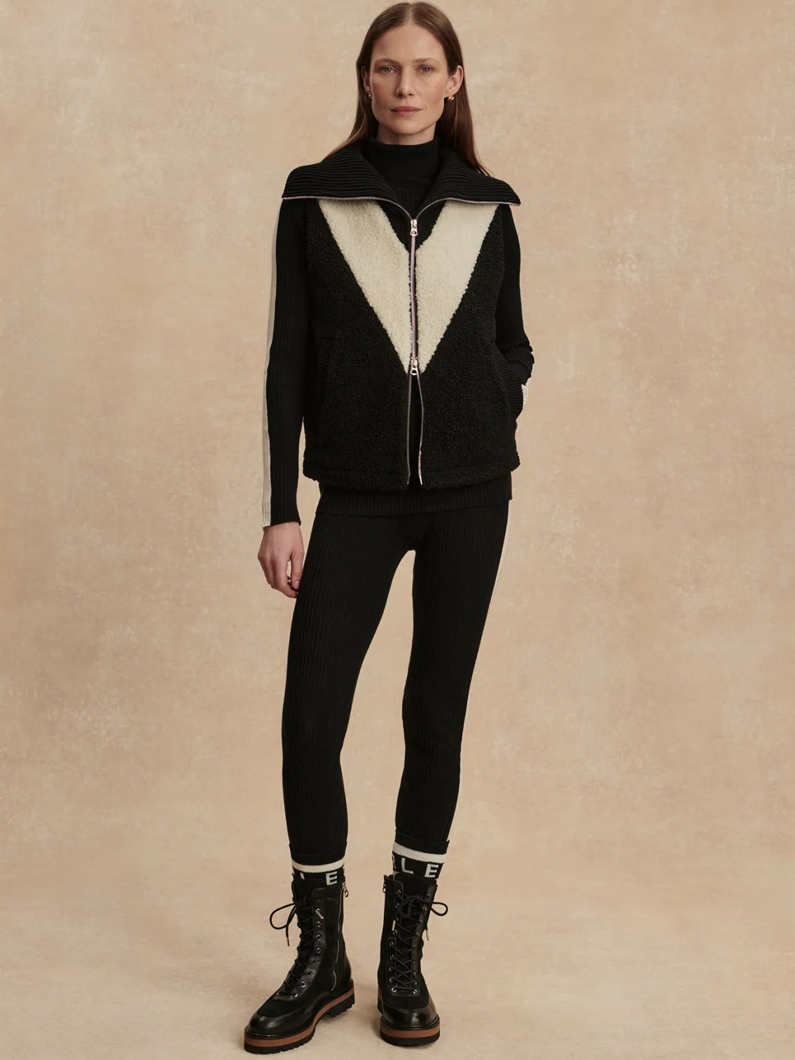 Caspian Sherpa Gilet - Black