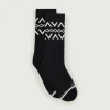 Chadwick Fairisle Sock - Black/Egret