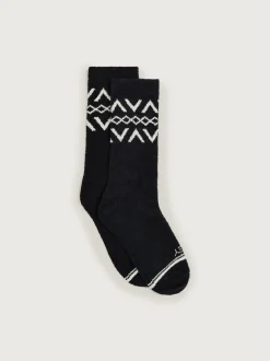 Chadwick Fairisle Sock - Black/Egret