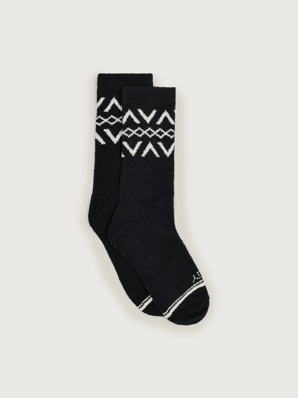 Chadwick Fairisle Sock - Black/Egret
