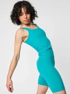 Compressive High-Rise Bike Shorts - Peacock