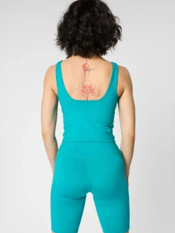 Compressive High-Rise Bike Shorts - Peacock