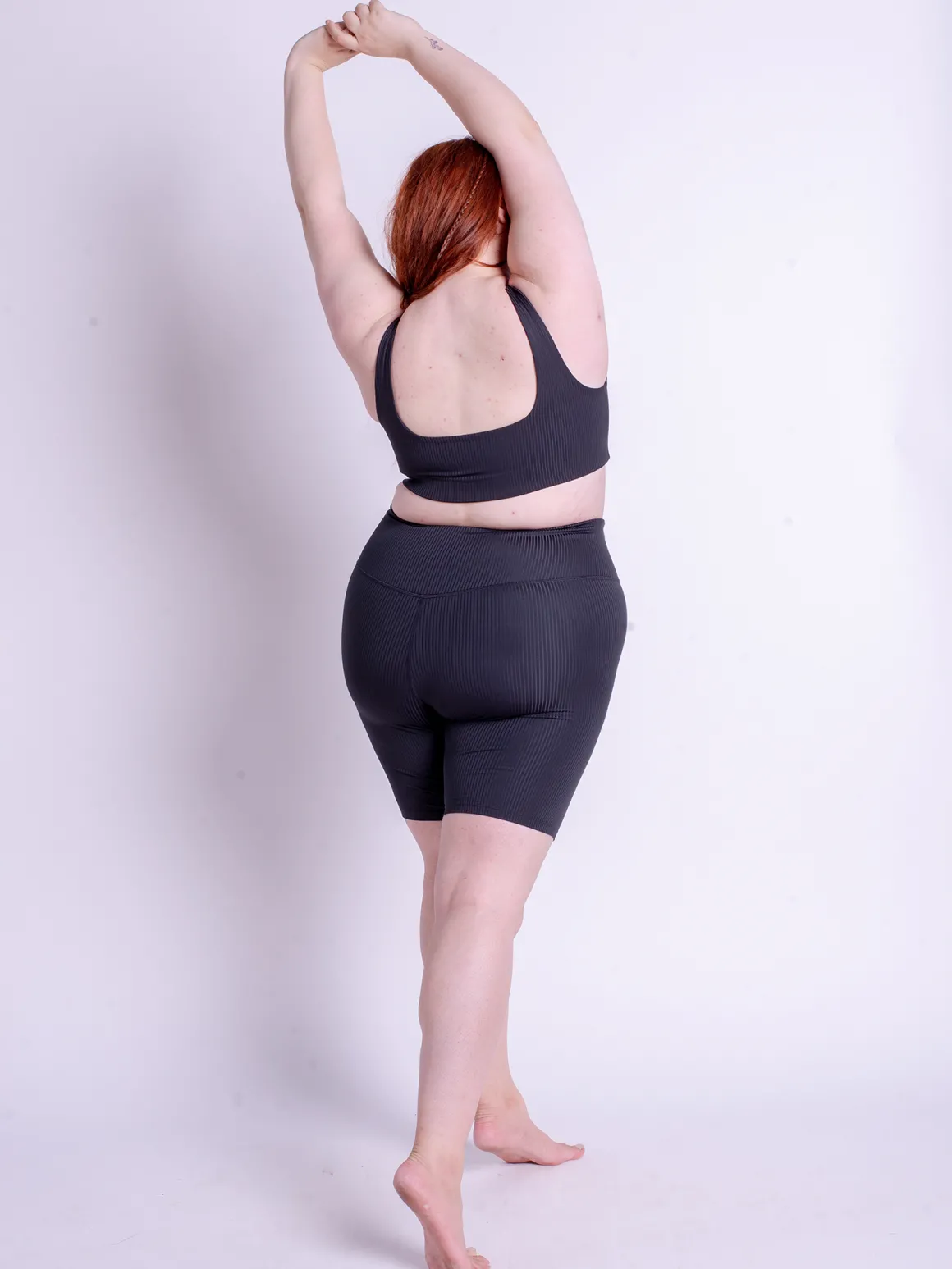Compressive Rib Bike Short - Black