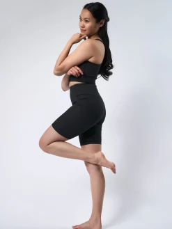Compressive Rib Bike Short - Black