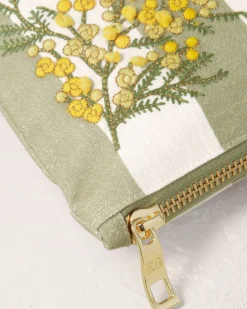 Cotton Everyday Pouch - Mimosa Stripe Green