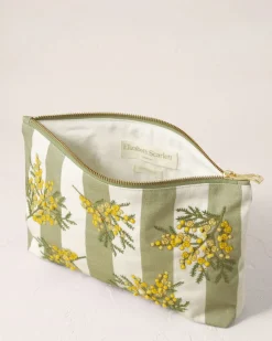 Cotton Everyday Pouch - Mimosa Stripe Green