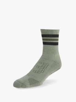 Crew Grip Socks - Olive Stripe