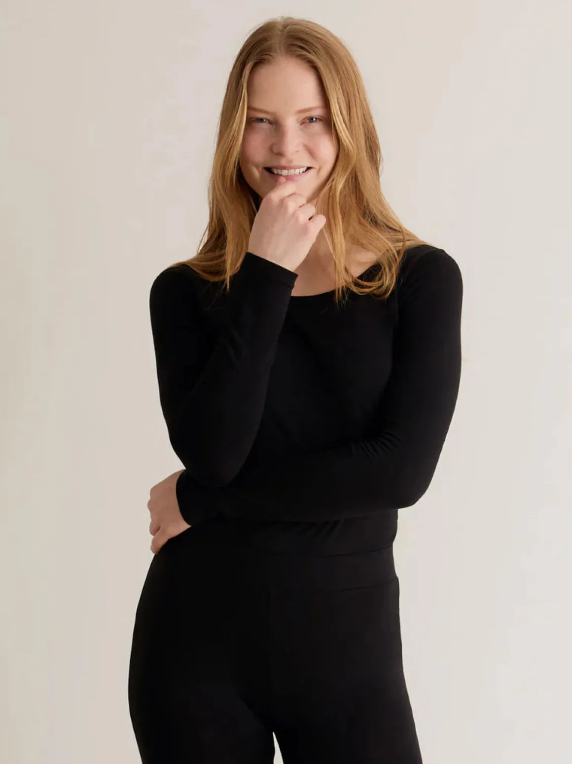 Darcey Long Sleeved Top - Black