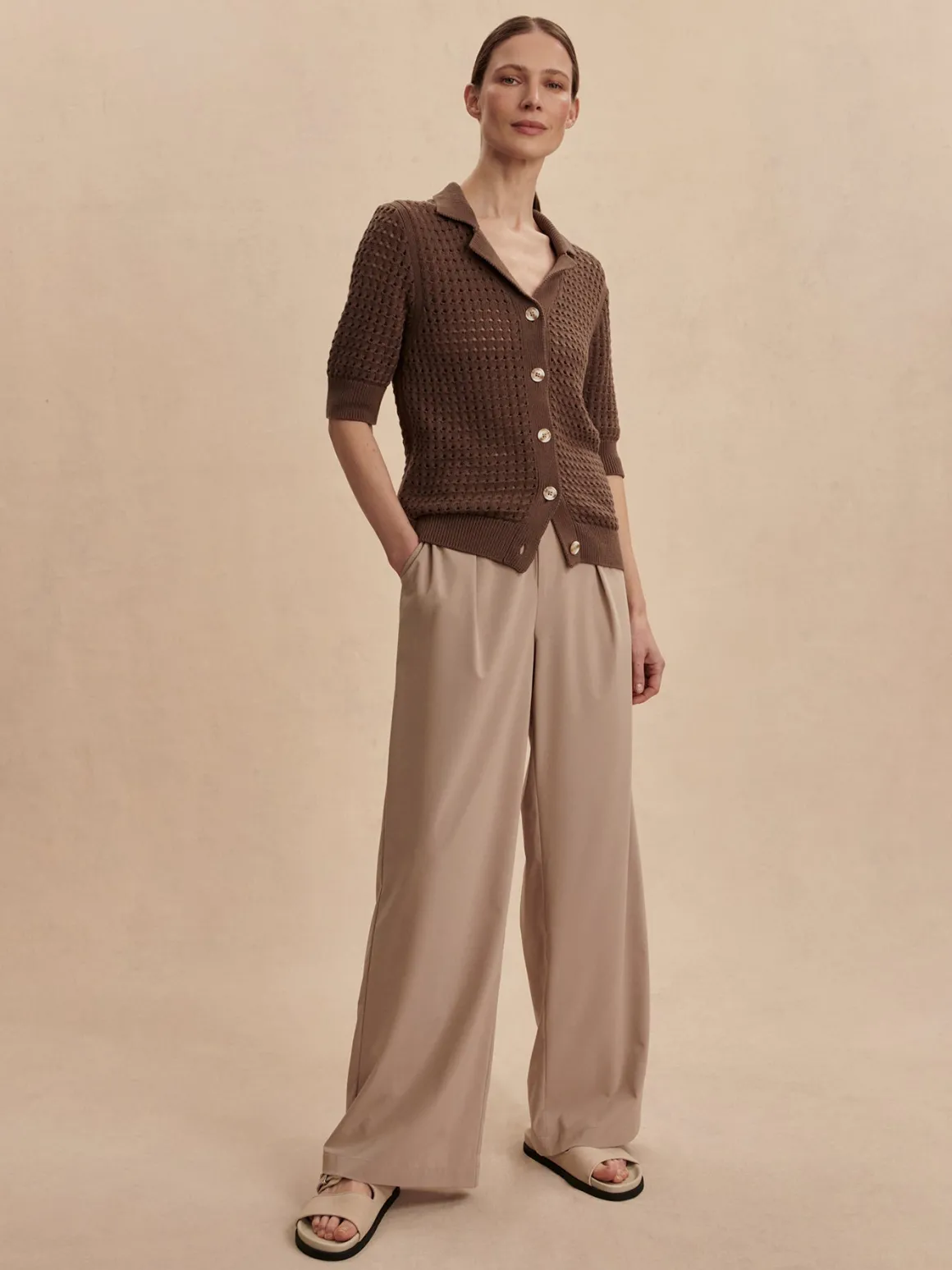 Ellie Knit Shirt - Chocolate Chip