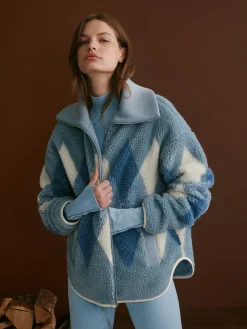 Franca Sherpa Jacket - Ashley Blue