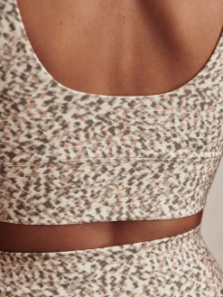 Freesoft Cori Bra - Ivory Abstract Feather