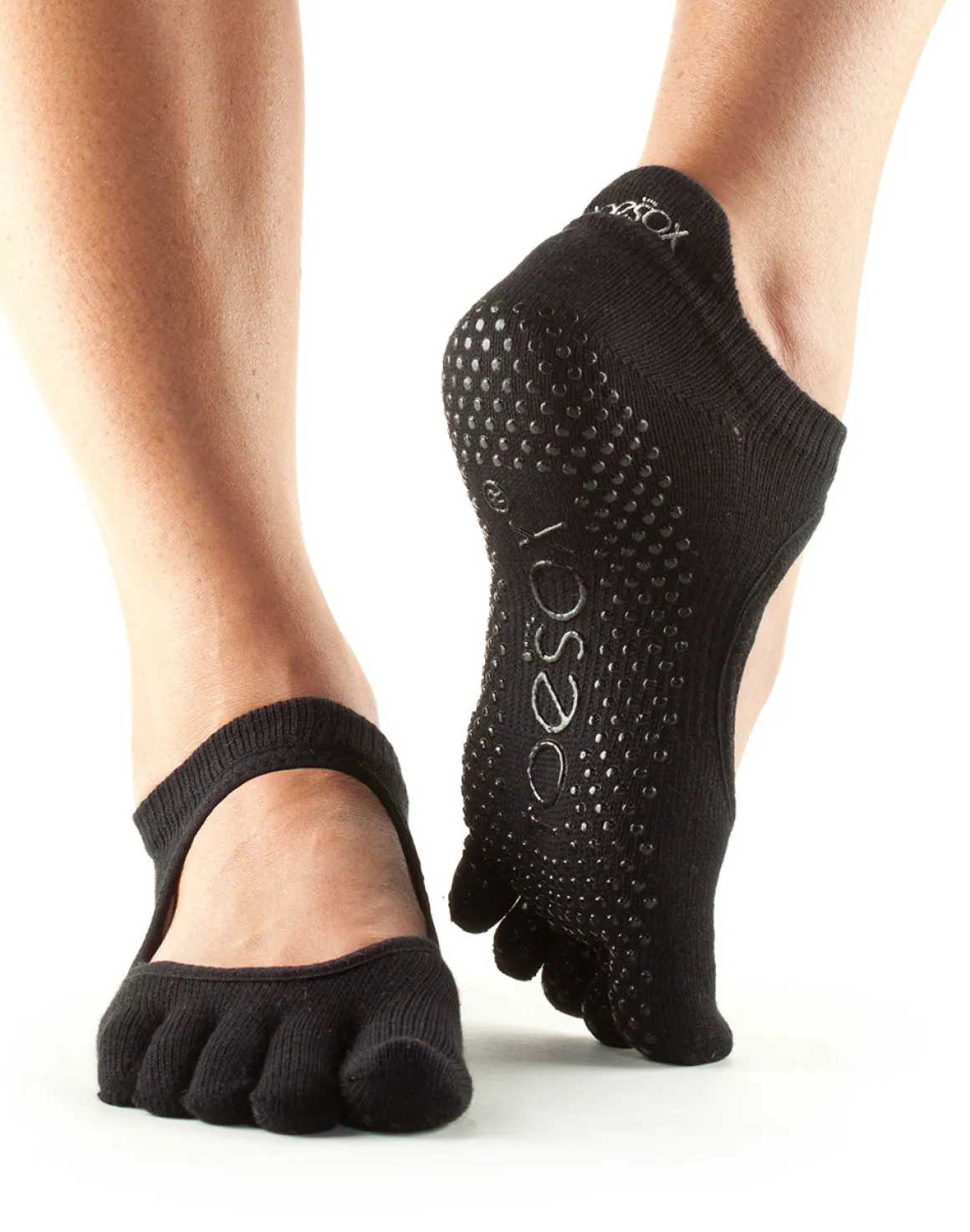 Full Toe Bellarina Grip Socks - Black