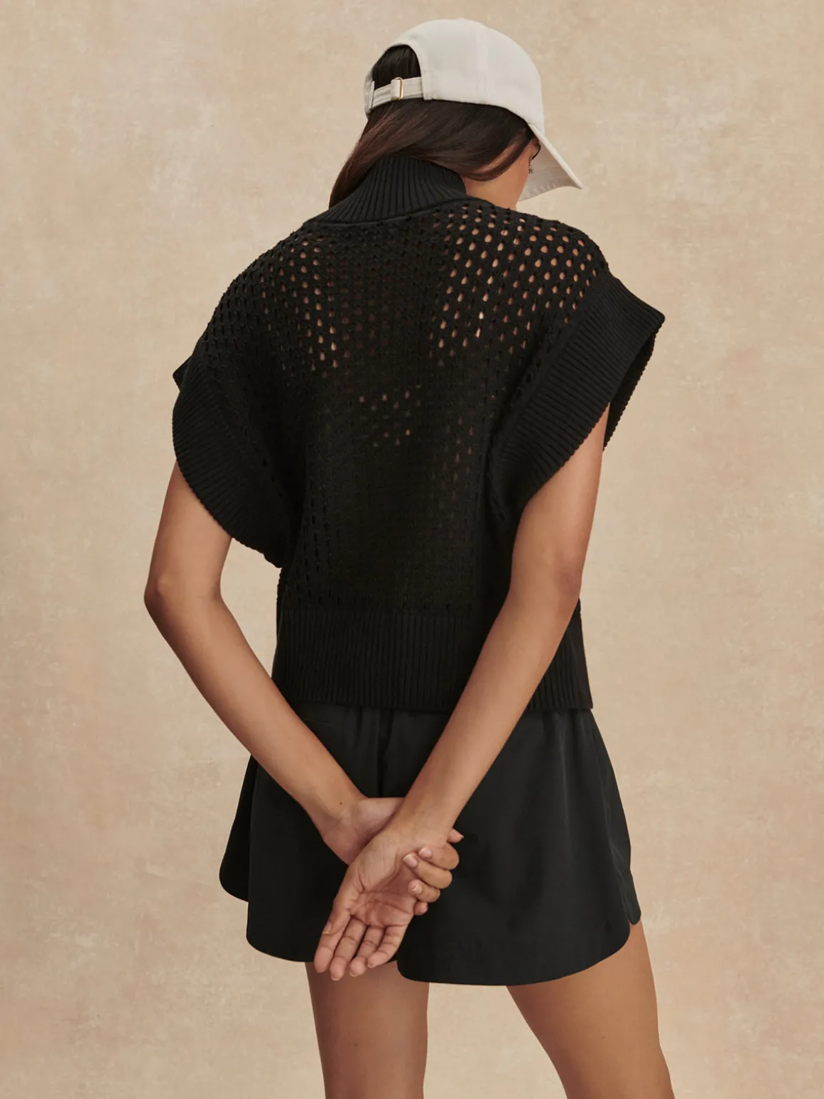 Gaines Half Zip Knit - Black