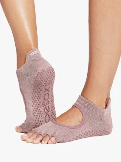 Half Toe Bellarina Grip Socks - Rosy
