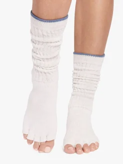 Half Toe Slouch Grip Socks - Ash