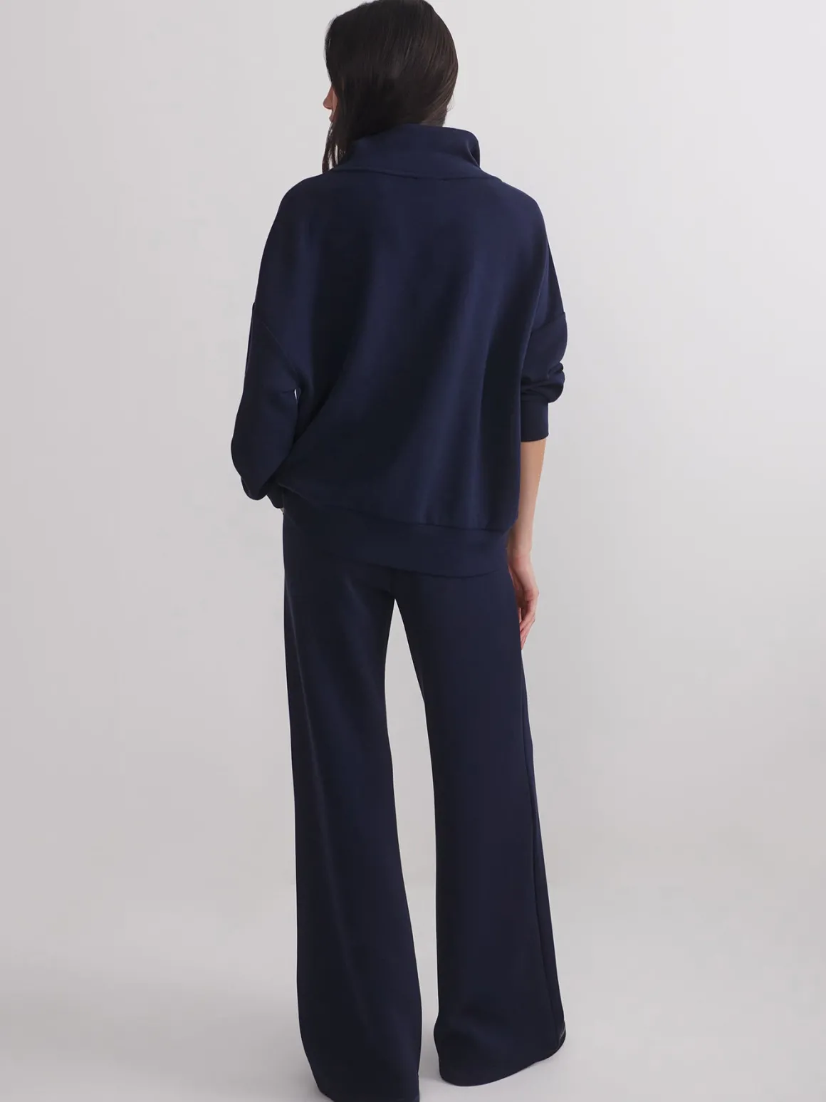 Hawley Half Zip Sweat - Navy