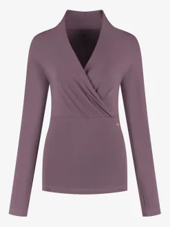 Ishtar Long Sleeve Yoga Top - Berry