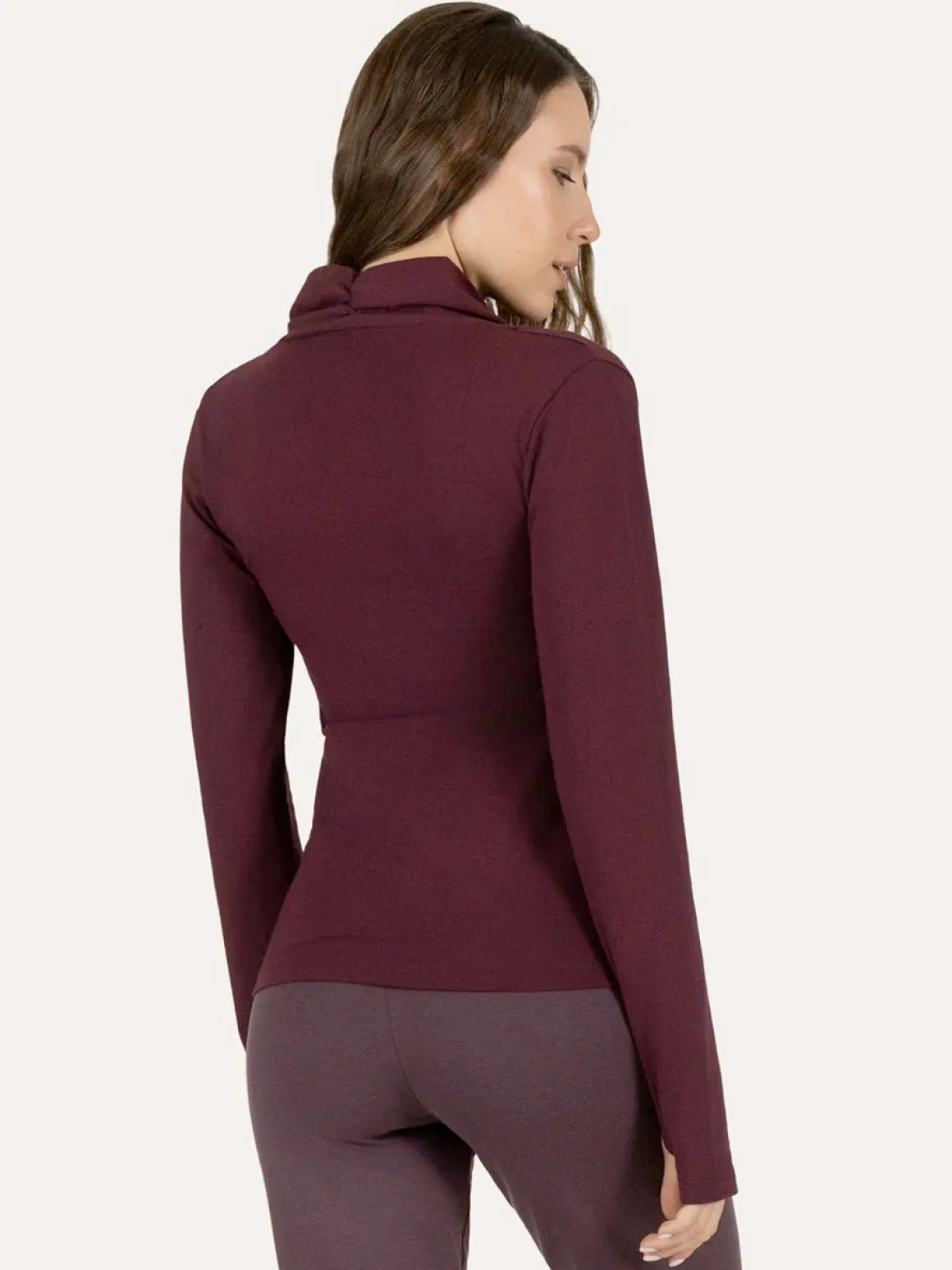 Ishtar Long Sleeve Yoga Top - Fig