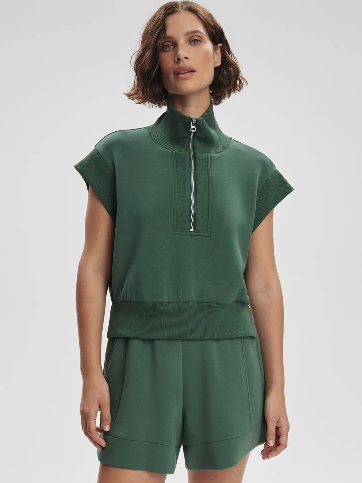 Kelly Half Zip Sweat - Cilantro