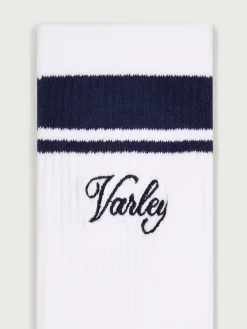 Lamar Club Stripe Sock - White/Blue Nights
