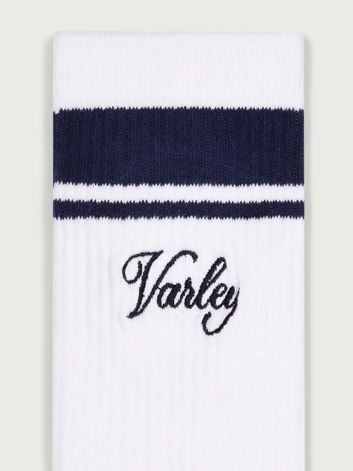 Lamar Club Stripe Sock - White/Blue Nights