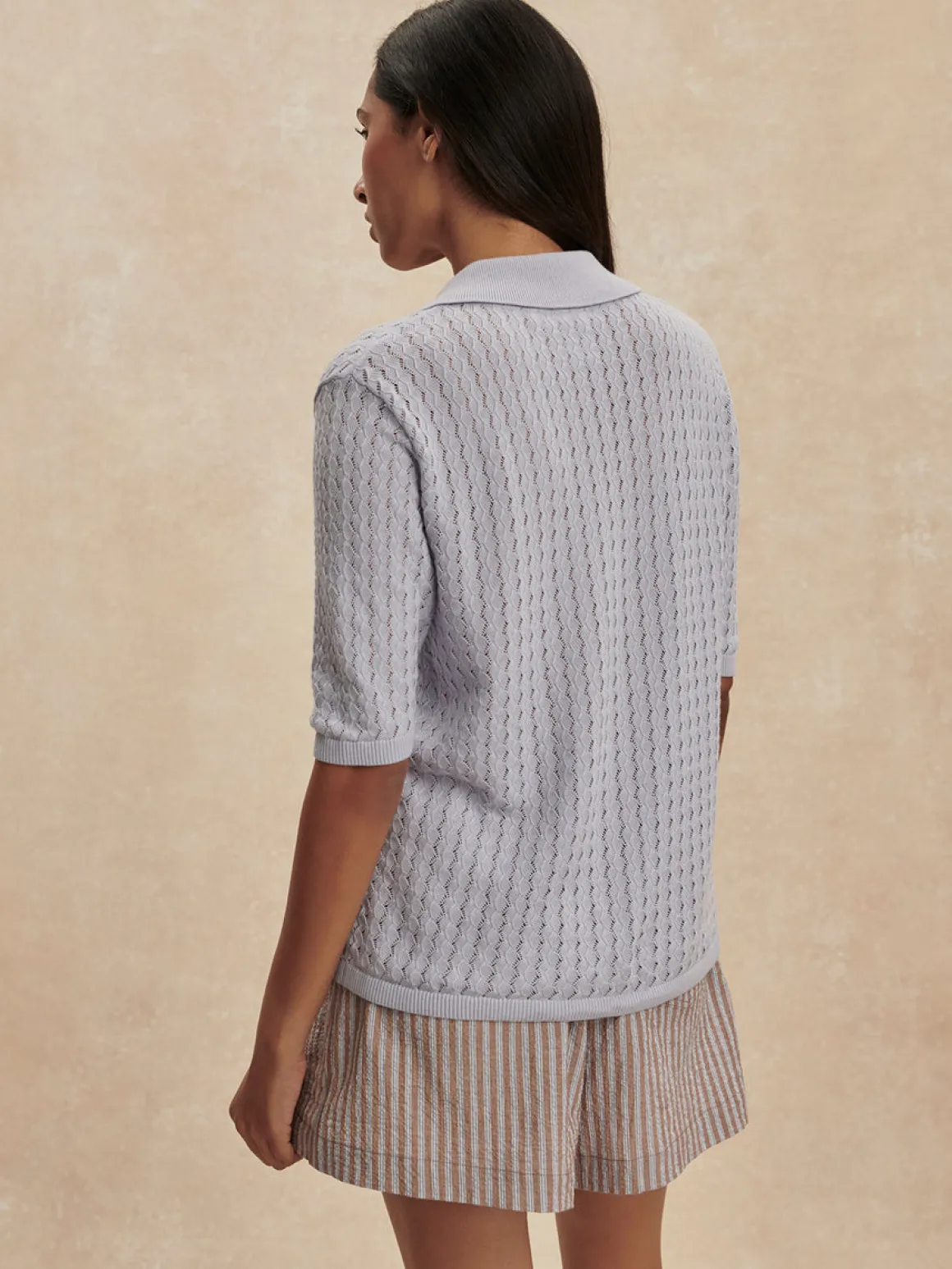 Madelene Knit Shirt - Pale Iris
