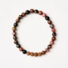 Mala Bead Bracelet - Black Rhodonite