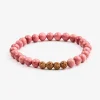 Mala Bead Bracelet - Pink Rhodonite