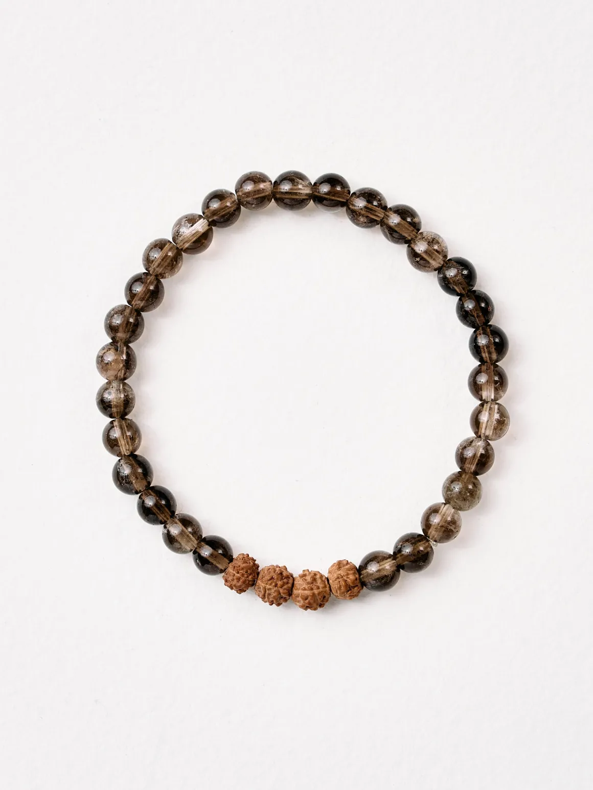 Mala Bead Bracelet - Smoky Quartz