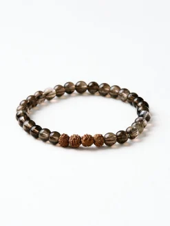Mala Bead Bracelet - Smoky Quartz