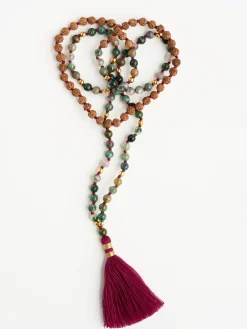 Mala Bead Necklace - Indian Agate