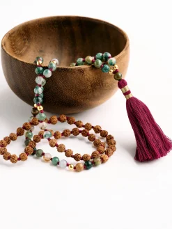 Mala Bead Necklace - Indian Agate