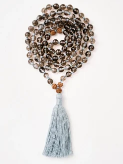 Mala Bead Necklace - Smoky Quartz