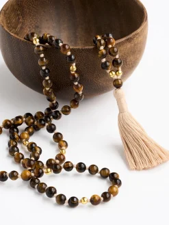 Mala Bead Necklace - Tiger's Eye