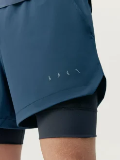 Mashu Double Layer Short - Denim/Road Grey