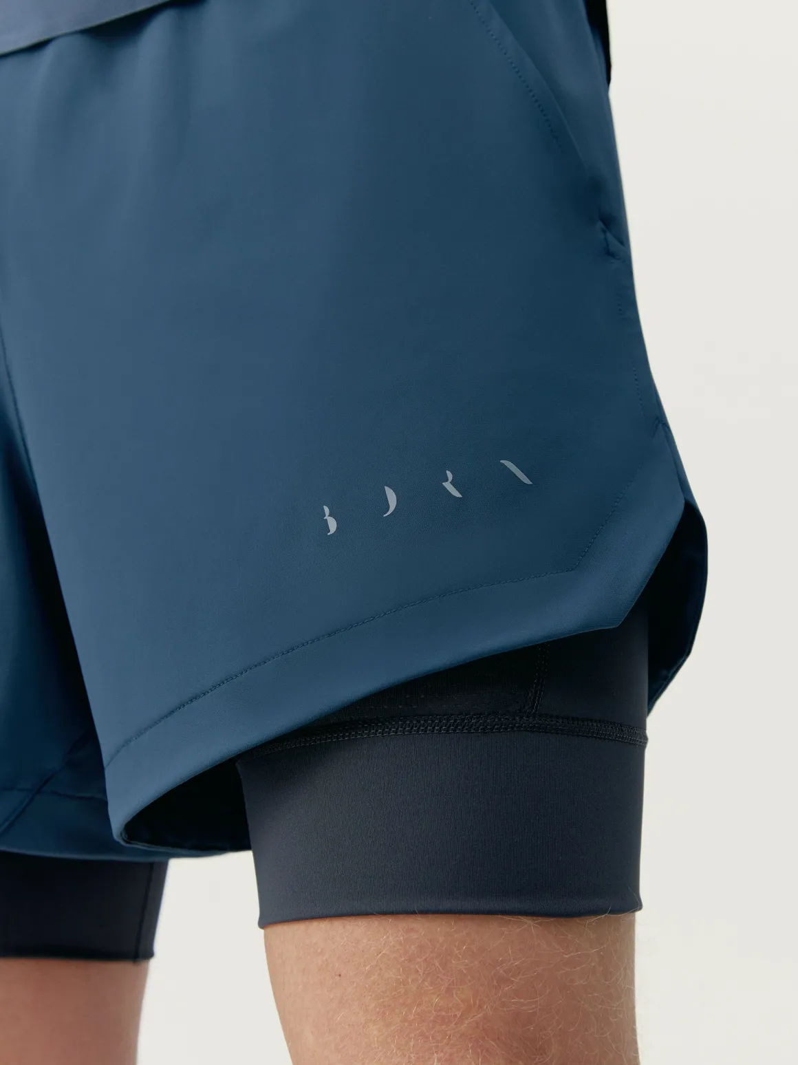 Mashu Double Layer Short - Denim/Road Grey